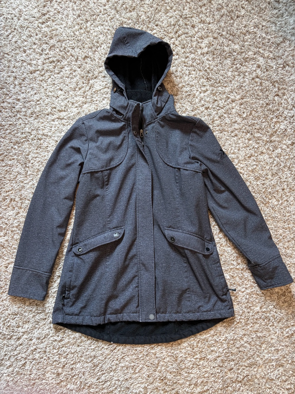 ZeroXposur Men's Charcoal Hooded Trench Coat